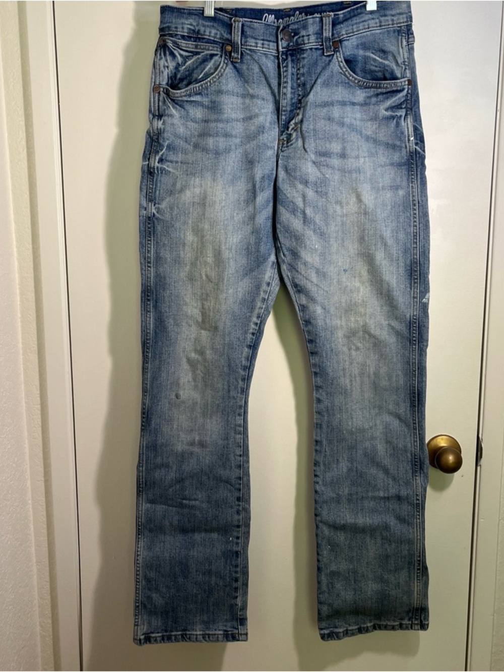 Wrangler Retro Men's Jeans Slim Boot 32” x 36” western comfy *Flaws see pics*